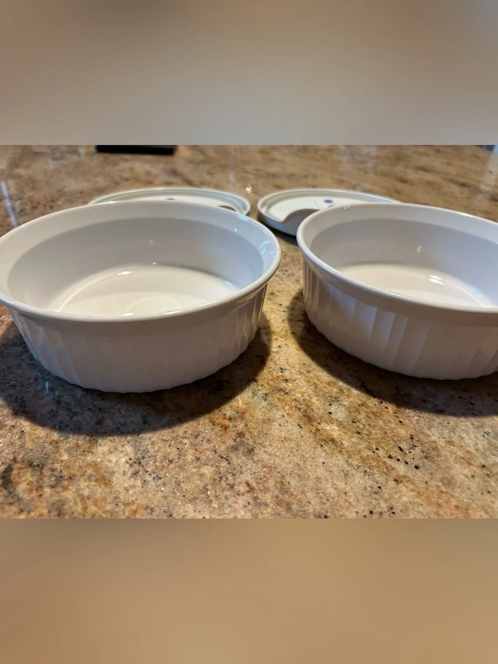 Corningware P-24B French White 24 oz. Casserole Pair w/F24VPC Microwave Vent Lid